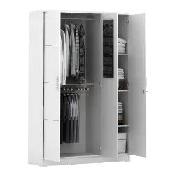 PIRA METROPOLIS -  ALBA BAZ 3P LEMARI PAKAIAN 3 PINTU warna WHITE - METROPOLIS - foto 9