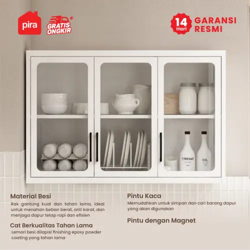 PIRA - VOSH 120 MKCWU KITCHEN SET / RAK DAPUR BESI / LEMARI DAPUR BESI / RAK DAPUR warna WHITE - PIRA - foto 3
