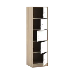 PIRA METROPOLIS - ALBA RSG 5 TS RAK SERBAGUNA / LEMARI SUSUN warna SONOMA OAK - WHITE - METROPOLIS - foto 4