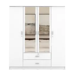 PIRA METROPOLIS OX - ASTA 4PL LEMARI PAKAIAN 4 PINTU DENGAN LACI warna WHITE - PIRA METROPOLIS OX - foto 9