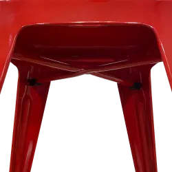 PIRA - KORG LC KURSI CAFE / KURSI BESI / KURSI MAKAN / KURSI OUTDOOR / BANGKU BESI warna RED - PIRA - foto 7