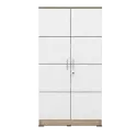 PIRA METROPOLIS - ALBA 2PS LEMARI PAKAIAN MEDIUM 2 PINTU FULL RAK warna SONOMA OAK - WHITE - METROPOLIS - foto 4
