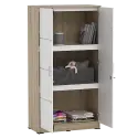 PIRA METROPOLIS - ALBA 2PS LEMARI PAKAIAN MEDIUM 2 PINTU FULL RAK warna SONOMA OAK - WHITE - METROPOLIS - foto 5