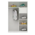 PIRA - SAXON 120N MWDSL LEMARI PAKAIAN BESI SLIDING / PINTU GESER warna WHITE - BAVARIAN - foto 5