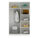 PIRA - SAXON 120N MWDSL LEMARI PAKAIAN BESI SLIDING / PINTU GESER warna WHITE - BAVARIAN - foto 2
