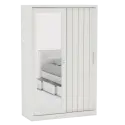 PIRA - SAXON 120N MWDSL LEMARI PAKAIAN BESI SLIDING / PINTU GESER warna WHITE - BAVARIAN - foto 4