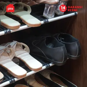 PIRA - GYO SR120 RAK SEPATU / LEMARI SEPATU / RAK SEPATU SUSUN TERTUTUP warna BROWN WALNUT - PIRA - foto 7