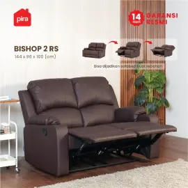 PIRA - BISHOP 2 RS SOFA RECLINER / SOFA 2 SEAT warna DARK BROWN - BAVARIAN - foto 2