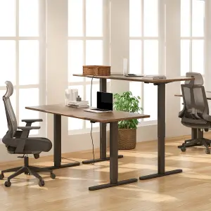 WORKDESIGN - TOTA NATU TT160 MEJA KERJA ELEKTRIK / ADJUSTABLE STANDING DESK - BROWN WALNUT - foto 1