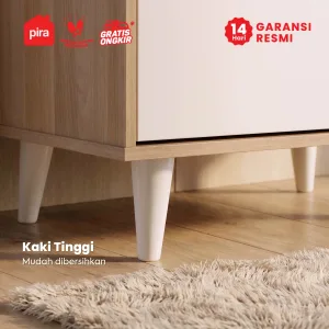 PIRA METROPOLIS -  BELATRIX CH3+3 LEMARI LACI / LEMARI SUSUN / DRAWER / LEMARI PENYIMPANAN warna PRO OAK - WHITE - PIRA METROPOLIS OX - foto 10