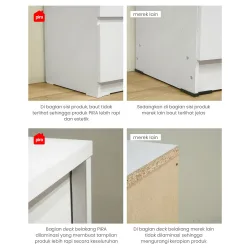 PIRA METROPOLIS - BELATRIX CH3+3 LEMARI LACI / LEMARI SUSUN / DRAWER / LEMARI PENYIMPANAN warna PRO OAK - WHITE - PIRA METROPOLIS OX - foto 8
