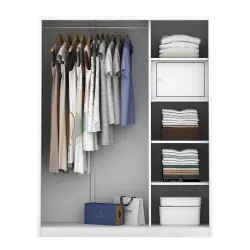 PIRA - SCHON 150A N MWDSL LEMARI PAKAIAN BESI SLIDING / PINTU GESER warna WHITE - PIRA - foto 7
