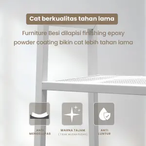 PIRA - SELVA MSU 60T4 RAK SUSUN SERBAGUNA / RAK BUKU / RAK SUSUN BESI / RAK SERBAGUNA / RAK PAJANGAN warna WHITE - PIRA - foto 4
