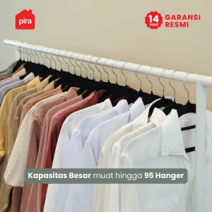 PIRA - ATLA CR 120 RAK GANTUNG BAJU / STAND GANTUNGAN / STAND HANGER / RAK BESI warna WHITE - PIRA - foto 4