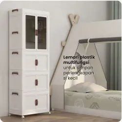 PIRA - SONA PBL150 QC SERIES LEMARI PAKAIAN PLASTIK / LEMARI BAJU / LEMARI PLASTIK / RAK PLASTIK warna WHITE - PIRA - foto 5