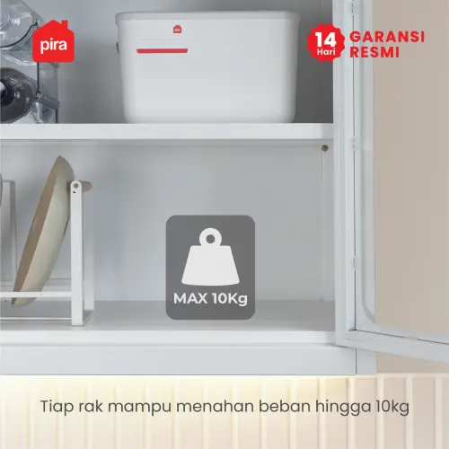 PIRA - VOSH 80 MKCWU KITCHEN SET / RAK DAPUR BESI / LEMARI DAPUR BESI / RAK DAPUR warna WHITE - PIRA - foto 6