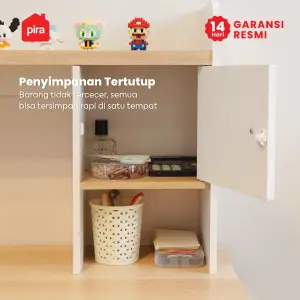 PIRA METROPOLIS - GAKU DK100 MEJA BELAJAR / MEJA KERJA / MEJA KOMPUTER / MEJA KANTOR warna WHITE - PRO OAK - PIRA METROPOLIS - foto 4