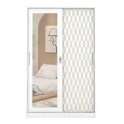 PIRA METROPOLIS - HEXA 120 A MWDSL LEMARI PAKAIAN BESI SLIDING / PINTU GESER warna WHITE - KHAKI - PIRA - foto 3