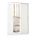 PIRA METROPOLIS - HEXA 120 A MWDSL LEMARI PAKAIAN BESI SLIDING / PINTU GESER warna WHITE - KHAKI - PIRA - foto 4