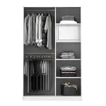 PIRA METROPOLIS - HEXA 120 A MWDSL LEMARI PAKAIAN BESI SLIDING / PINTU GESER warna WHITE - KHAKI - PIRA - foto 7