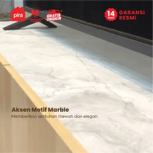 PIRA METROPOLIS OX - ABRAM TV160 LOW MEJA TV / RAK TV / BUFET / KABINET warna PRO OAK - WHITE MARBLE - PIRA METROPOLIS OX - foto 4