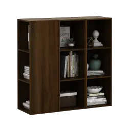 PIRA METROPOLIS - HAKO SU 3X1 RAK 3 SUSUN / RAK SUSUN SERBAGUNA / RAK BUKU warna BROWN WALNUT - PIRA METROPOLIS - foto 7