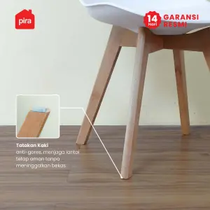 PIRA - BORG A DC KURSI BELAJAR / KURSI KANTOR / KURSI MAKAN / KURSI CAFE / KURSI SANTAI / KURSI TAMU / KURSI PLASTIK warna WHITE - PIRA - foto 6
