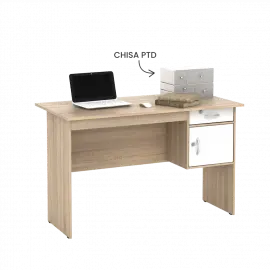 PIRA METROPOLIS - MT 122 N MEJA KERJA / KANTOR warna SONOMA OAK - WHITE - METROPOLIS - foto 3