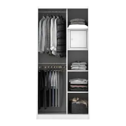PIRA - CATTA 90 A MWDSL LEMARI PAKAIAN BESI SLIDING / PINTU GESER warna LIGHT MARBLE - WHITE - PIRA - foto 6