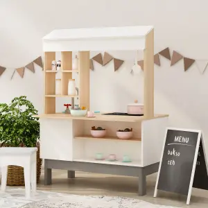 PIRA KIDS - MAGU SHOP PP PRETEND PLAY KANTIN / MARKET BOOTH / GEROBAK WARUNG MAINAN ANAK warna PRO OAK - WHITE SM - PIRA KIDS - foto 1
