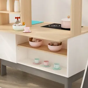 PIRA KIDS - MAGU SHOP PP PRETEND PLAY KANTIN / MARKET BOOTH / GEROBAK WARUNG MAINAN ANAK warna PRO OAK - WHITE SM - PIRA KIDS - foto 4