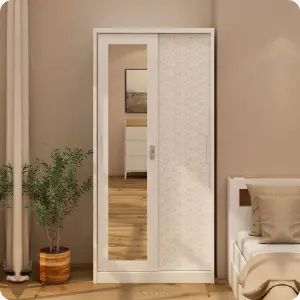 PIRA METROPOLIS -  VILO 90 A MWDSL LEMARI PAKAIAN BESI SLIDING / PINTU GESER warna WHITE - METROPOLIS - foto 1