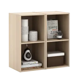 PIRA METROPOLIS -  HAKO SU 2X1 RAK 2 SUSUN / RAK SUSUN SERBAGUNA / RAK BUKU warna PRO OAK - PIRA METROPOLIS - foto 4