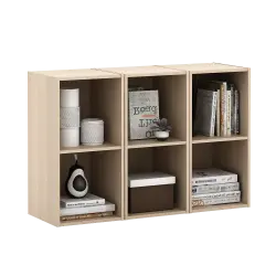 PIRA METROPOLIS -  HAKO SU 2X1 RAK 2 SUSUN / RAK SUSUN SERBAGUNA / RAK BUKU warna PRO OAK - PIRA METROPOLIS - foto 5