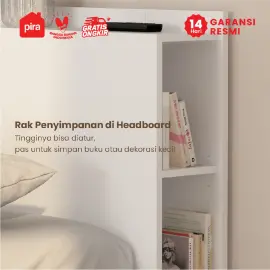 PIRA - MORGAN BD 120 DIPAN / RANJANG / TEMPAT TIDUR DENGAN LACI PENYIMPANAN warna WHITE - PIRA - foto 3