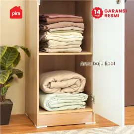 PIRA METROPOLIS OX - ARUNA 1P LEMARI PAKAIAN 1 PINTU / LEMARI BAJU warna PRO OAK - WHITE - PIRA METROPOLIS OX - foto 8