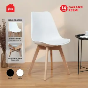 PIRA - BORG A DC KURSI BELAJAR / KURSI KANTOR / KURSI MAKAN / KURSI CAFE / KURSI SANTAI / KURSI TAMU / KURSI PLASTIK warna WHITE - PIRA - foto 1