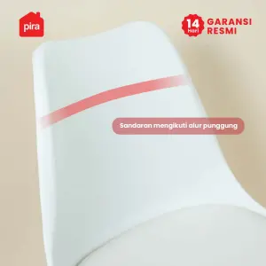 PIRA - BORG A DC KURSI BELAJAR / KURSI KANTOR / KURSI MAKAN / KURSI CAFE / KURSI SANTAI / KURSI TAMU / KURSI PLASTIK warna WHITE - PIRA - foto 3
