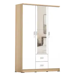 PIRA METROPOLIS OX -  ASTA 3PL LEMARI PAKAIAN 3 PINTU warna PRO OAK - WHITE - PIRA METROPOLIS OX - foto 3