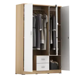 PIRA METROPOLIS OX -  ASTA 3PL LEMARI PAKAIAN 3 PINTU warna PRO OAK - WHITE - PIRA METROPOLIS OX - foto 9