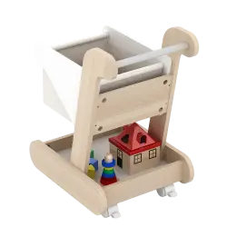 PIRA KIDS - MAGU TROLLEY PP PRETEND PLAY TROLI / KERETA DORONG MAINAN ANAK warna PRO OAK - WHITE SM - PIRA KIDS - foto 5