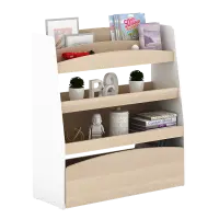 PIRA KIDS - TEDDY BC RAK BUKU ANAK / RAK BUKU MONTESSORI warna PRO OAK - WHITE - PIRA KIDS - foto 5