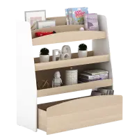 PIRA KIDS - TEDDY BC RAK BUKU ANAK / RAK BUKU MONTESSORI warna PRO OAK - WHITE - PIRA KIDS - foto 6