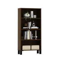 PIRA OX - POLKA BC60 RAK BUKU MINIMALIS SERBAGUNA 4 TINGKAT warna BROWN WALNUT - PIRA OX - foto 4