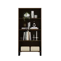 PIRA OX - POLKA BC60 RAK BUKU MINIMALIS SERBAGUNA 4 TINGKAT warna BROWN WALNUT - PIRA OX - foto 5