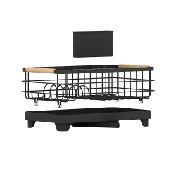 PIRA HOME - KAWA DR20 RAK PIRING / RAK PENGERING PIRING DENGAN PIPA PEMBUANG AIR warna BLACK - PIRA HOME - foto 4