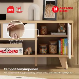 PIRA METROPOLIS - FUJI TV1500 MEJA TV / RAK TV / LEMARI TV warna PRO OAK - WHITE - PIRA METROPOLIS - foto 4