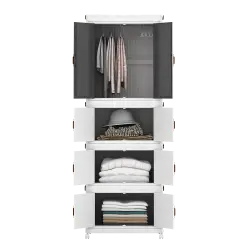 PIRA - SONA PBL150 QC SERIES LEMARI PAKAIAN PLASTIK / LEMARI BAJU / LEMARI PLASTIK / RAK PLASTIK warna WHITE - PIRA - foto 4