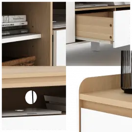 PIRA METROPOLIS OX - HIRO AVA TV160 MEJA TV / RAK TV warna WHITE - PRO OAK - PIRA METROPOLIS OX - foto 7