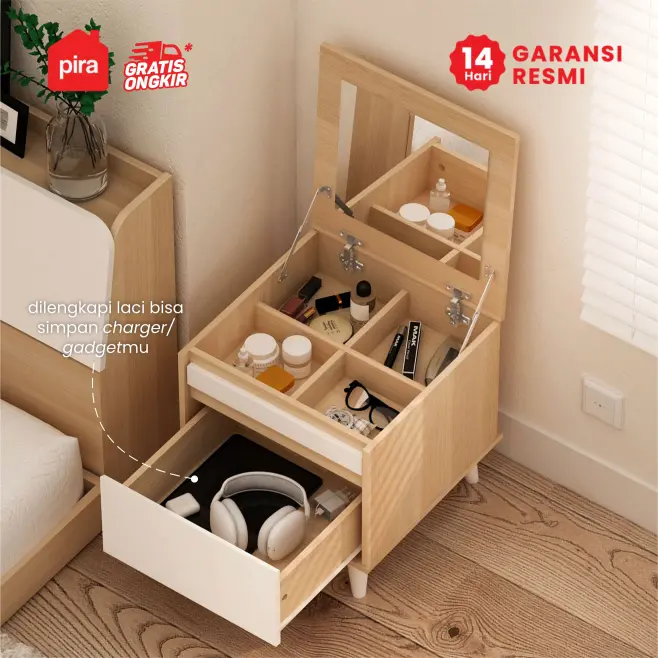 PIRA METROPOLIS OX - FUJI NSDS NAKAS / MEJA RIAS MULTIFUNGSI warna PRO OAK - WHITE - PIRA METROPOLIS OX - foto 2